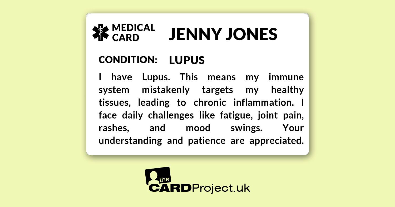 Lupus Mono Medical Card  (FRONT)